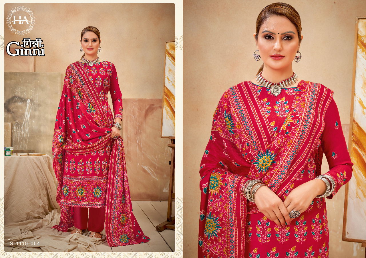 Harshit Ginni Ethnic Wear Pashmina Wholesale Dress Collection